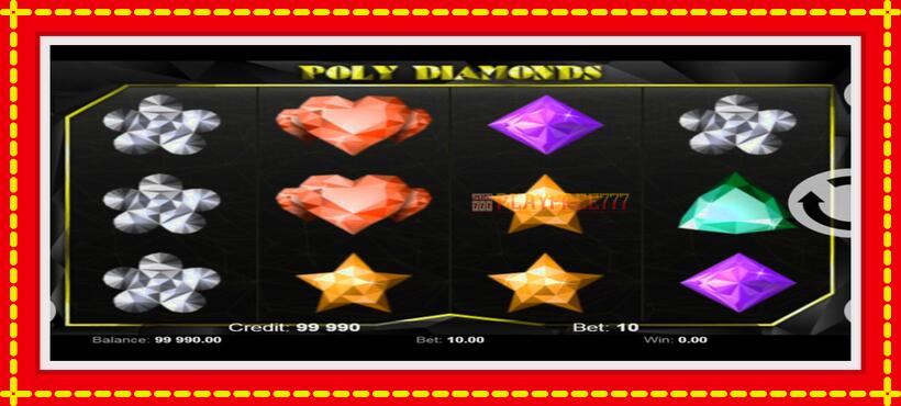 Slot machine Poly Diamonds with access to free game online, picture 1