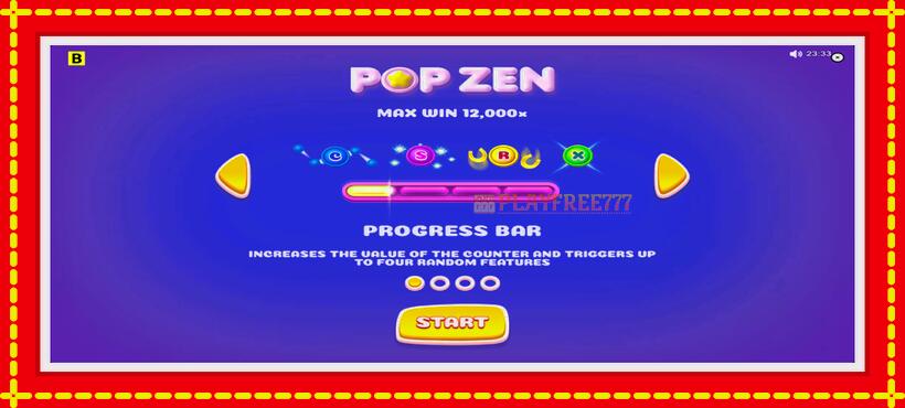 Slot machine Pop Zen with access to free game online, picture 1