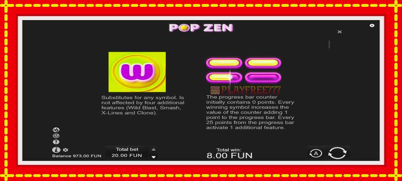 Slot machine Pop Zen with access to free game online, picture 5