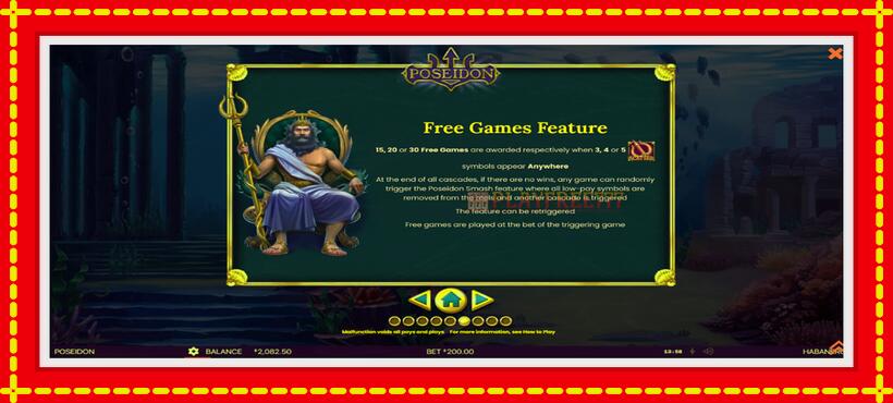 Slot machine Poseidon with access to free game online, picture 7