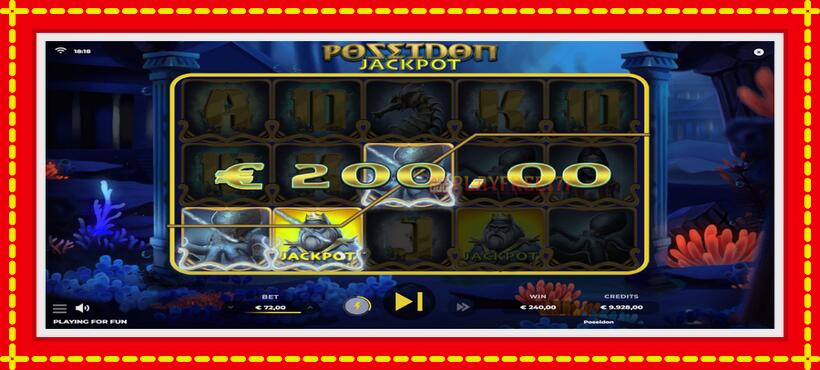 Slot machine Poseidon Jackpot with access to free game online, picture 2