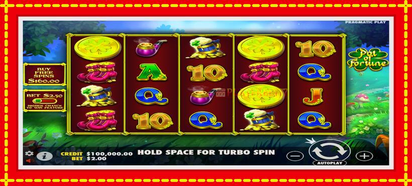 Slot machine Pot of Fortune with access to free game online, picture 1