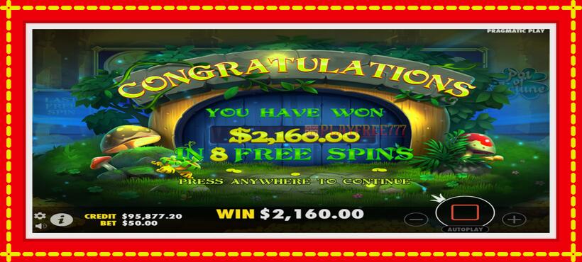 Slot machine Pot of Fortune with access to free game online, picture 4