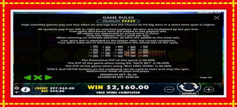 Slot machine Pot of Fortune with access to free game online, picture 6