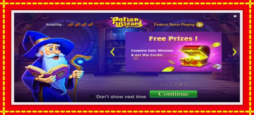 Slot machine Potion Wizard with access to free game online, picture 1