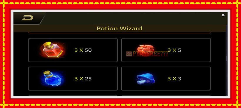 Slot machine Potion Wizard with access to free game online, picture 6