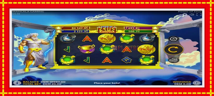 Slot machine Power of Zeus with access to free game online, picture 1