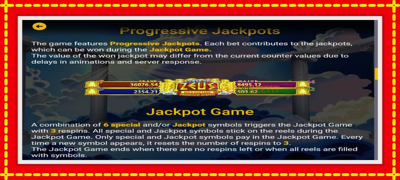 Slot machine Power of Zeus with access to free game online, picture 5