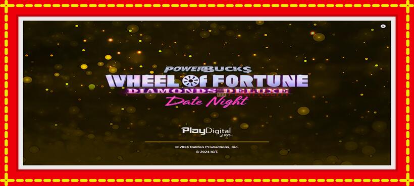 Slot machine PowerBucks Wheel of Fortune Diamonds Deluxe Date Night with access to free game online, picture 1