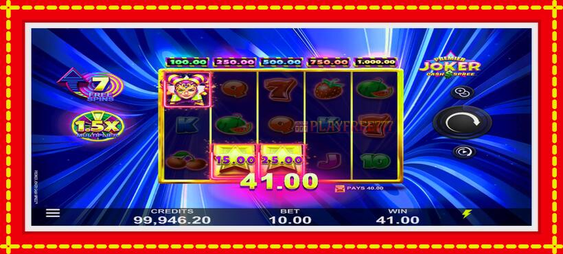 Slot machine Premier Joker Cash Spree with access to free game online, picture 2