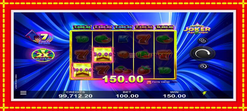 Slot machine Premier Joker Cash Spree with access to free game online, picture 3