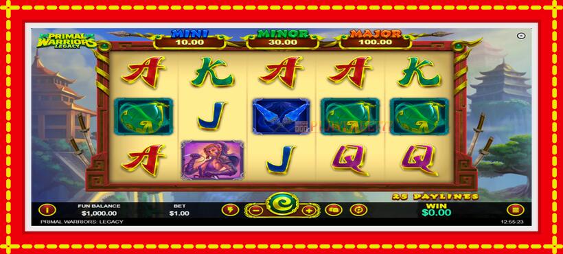 Slot machine Primal Warriors: Legacy with access to free game online, picture 1