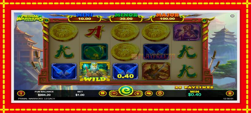 Slot machine Primal Warriors: Legacy with access to free game online, picture 2