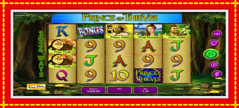 Slot machine Prince of Thieves with access to free game online, picture 2