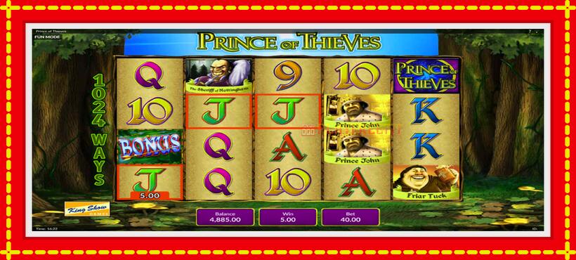 Slot machine Prince of Thieves with access to free game online, picture 3