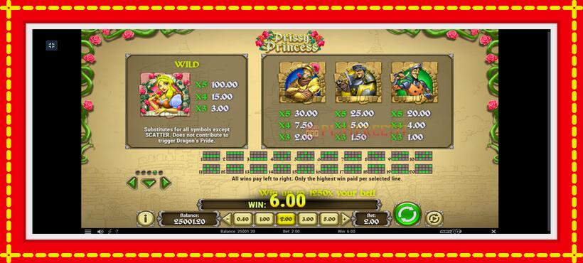 Slot machine Prissy Princess with access to free game online, picture 5