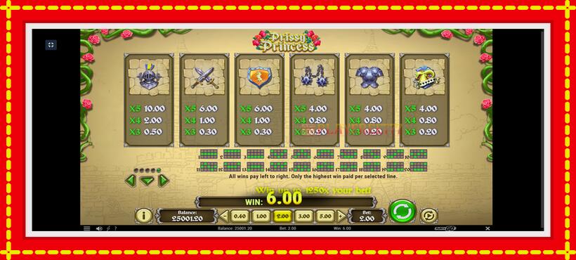 Slot machine Prissy Princess with access to free game online, picture 6