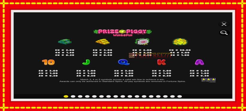 Slot machine Prize Piggy Win & Spin with access to free game online, picture 4