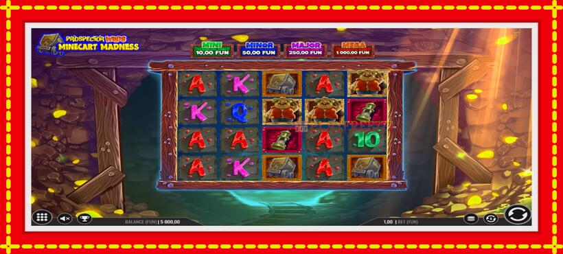 Slot machine Prospector Wilds Minecart Madness with access to free game online, picture 2