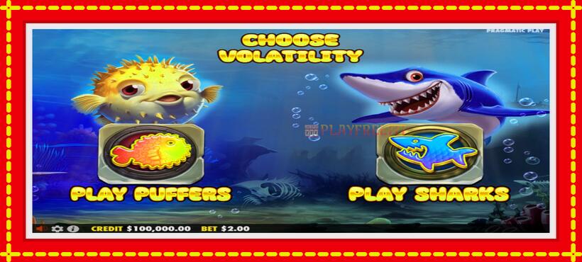 Slot machine Puffers Vs Sharks with access to free game online, picture 1