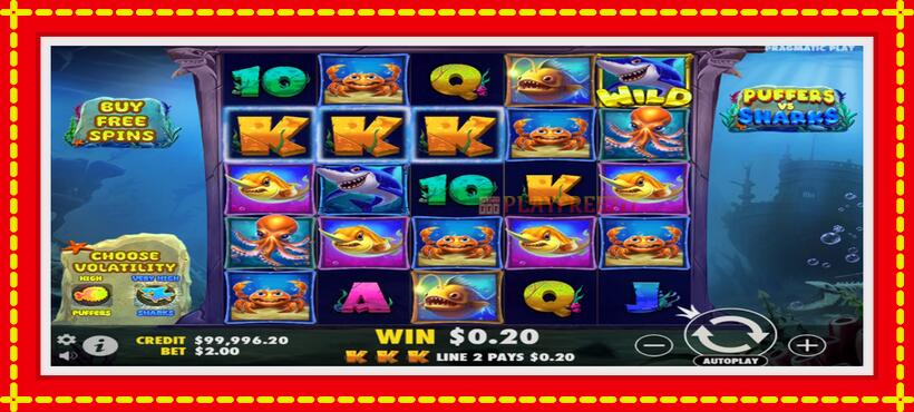 Slot machine Puffers Vs Sharks with access to free game online, picture 3