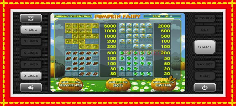 Slot machine Pumpkin Fairy with access to free game online, picture 6