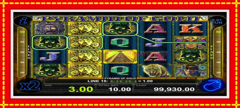 Slot machine Pyramid of Gold with access to free game online, picture 2