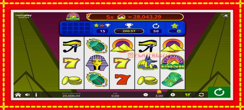 Slot machine Pyramids of Cash with Reel Bingo with access to free game online, picture 1