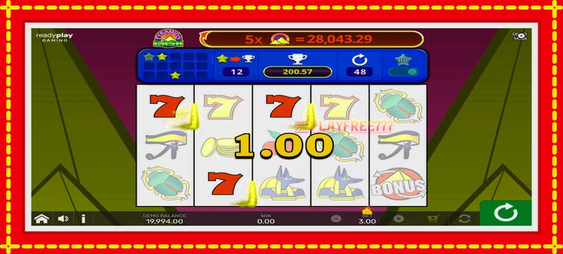 Slot machine Pyramids of Cash with Reel Bingo with access to free game online, picture 2