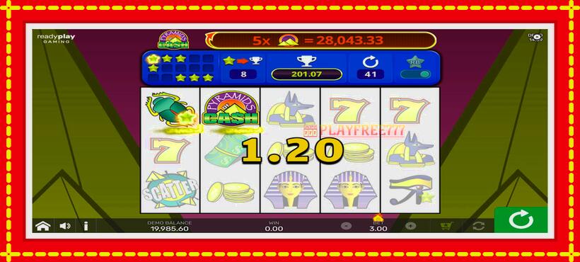 Slot machine Pyramids of Cash with Reel Bingo with access to free game online, picture 3