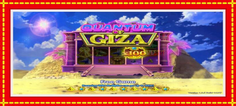 Slot machine Quantum of Giza with access to free game online, picture 1