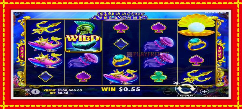 Slot machine Queen of Atlantis with access to free game online, picture 2