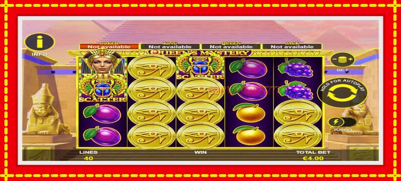 Slot machine Queens Mystery with access to free game online, picture 2