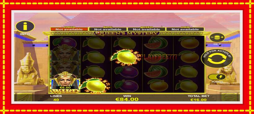 Slot machine Queens Mystery with access to free game online, picture 3