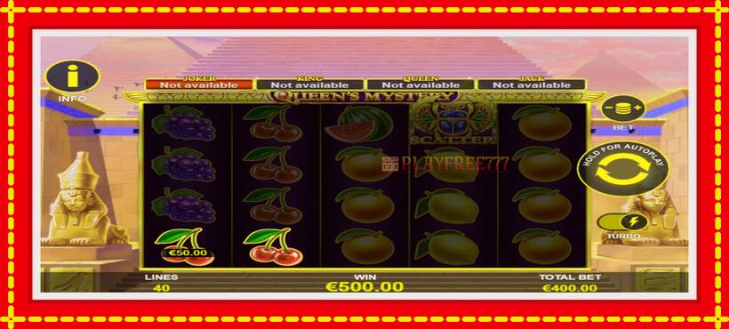 Slot machine Queens Mystery with access to free game online, picture 4