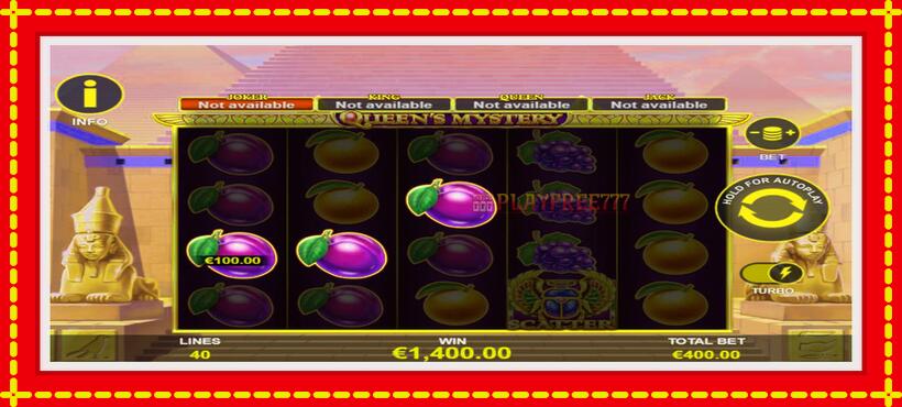 Slot machine Queens Mystery with access to free game online, picture 5