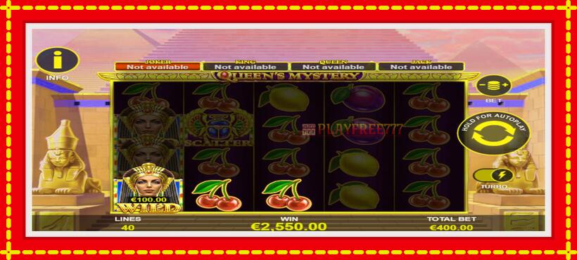 Slot machine Queens Mystery with access to free game online, picture 6