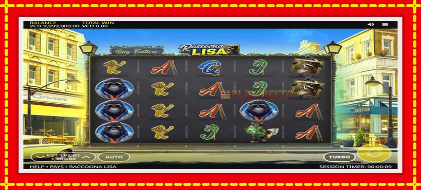 Slot machine Raccoona Lisa with access to free game online, picture 2