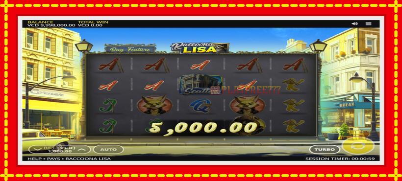 Slot machine Raccoona Lisa with access to free game online, picture 3