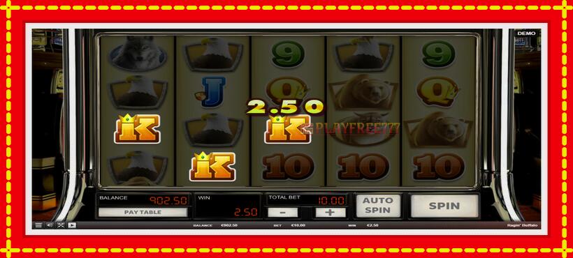 Slot machine Ragin Buffalo with access to free game online, picture 3