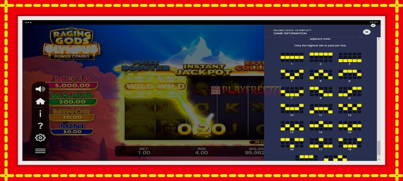 Slot machine Raging Gods: Olympus with access to free game online, picture 7