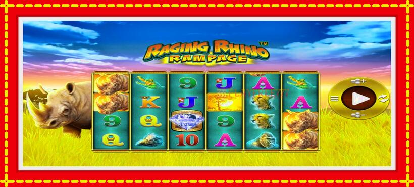 Slot machine Raging Rhino Rampage with access to free game online, picture 1