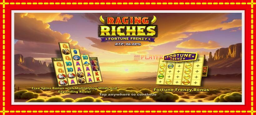 Slot machine Raging Riches with access to free game online, picture 1