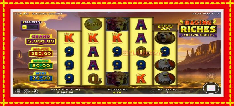 Slot machine Raging Riches with access to free game online, picture 3