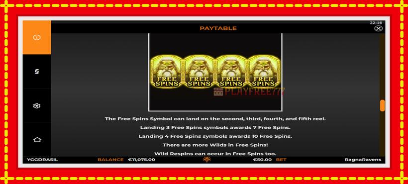 Slot machine RagnaRavens WildEnergy with access to free game online, picture 5