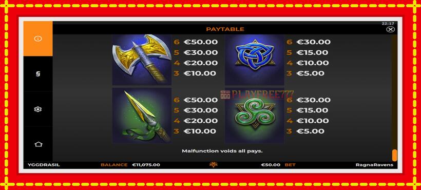 Slot machine RagnaRavens WildEnergy with access to free game online, picture 7