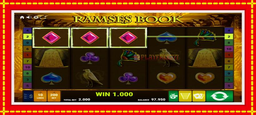 Slot machine Ramses Book with access to free game online, picture 2