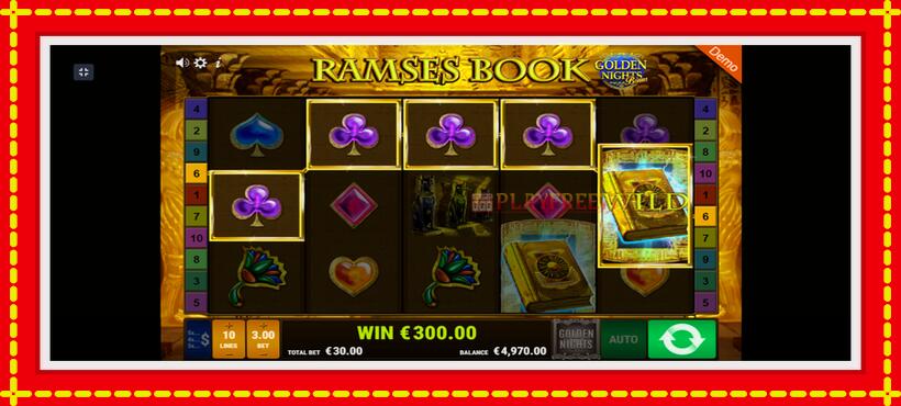 Slot machine Ramses Book Golden Nights with access to free game online, picture 3