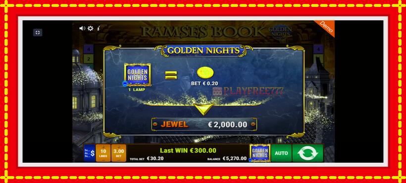 Slot machine Ramses Book Golden Nights with access to free game online, picture 4