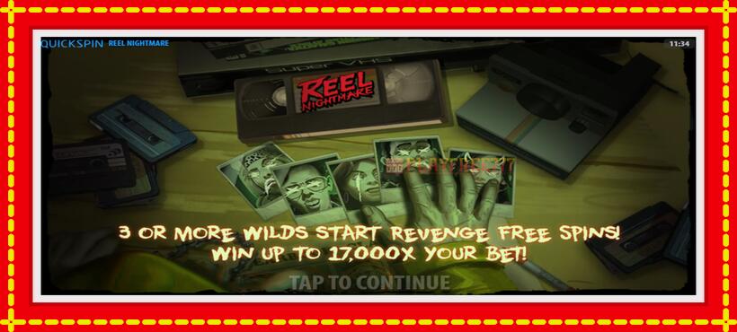 Slot machine Reel Nightmare with access to free game online, picture 1